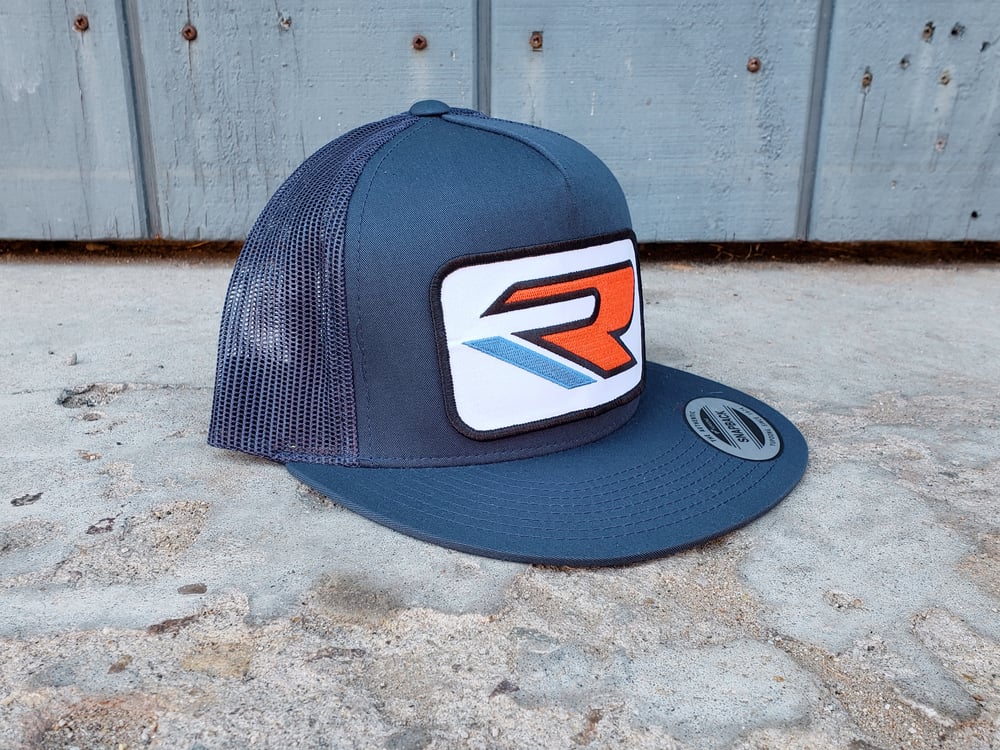 Image of Old School GSXR 'Slingshot' Trucker Hat - White/Blue