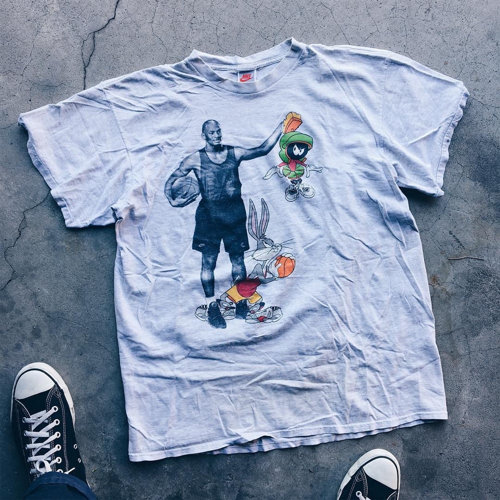 Image of Original 1993 Nike Air Jordan Mars Space Jam Tee XXL.