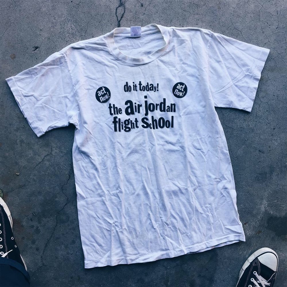 Image of Original 1989 Nike Air Jordan Mars Flight School Tee.