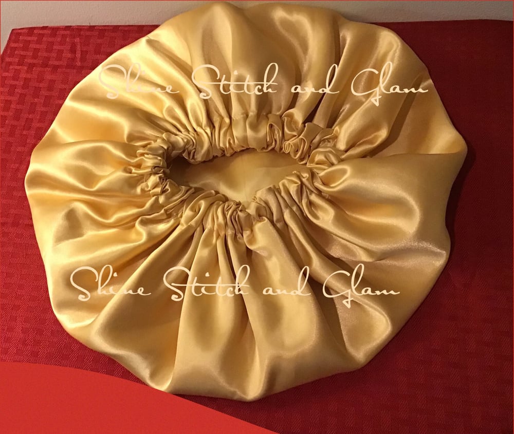 Image of Golden Satin Bonnet or Yellow Satin 