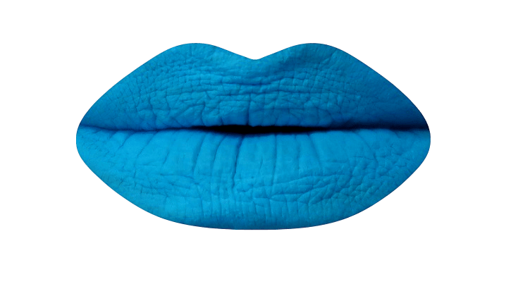 blue liquid lipstick