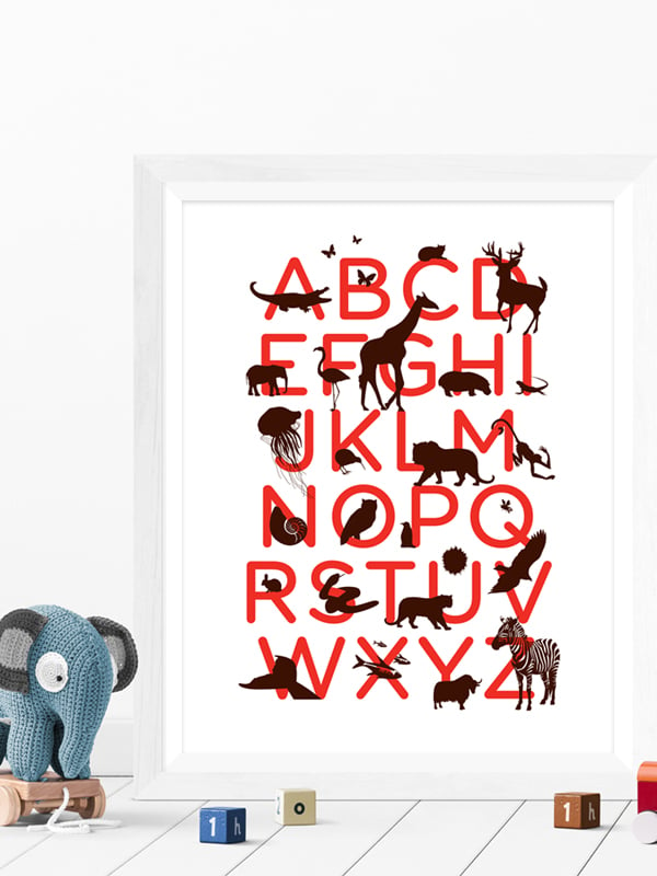 Image of Alphabet prints for the nursery - A3 art print