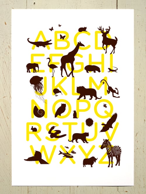 Image of Alphabet prints for the nursery - A4 art print
