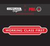 Working Class First metal badge