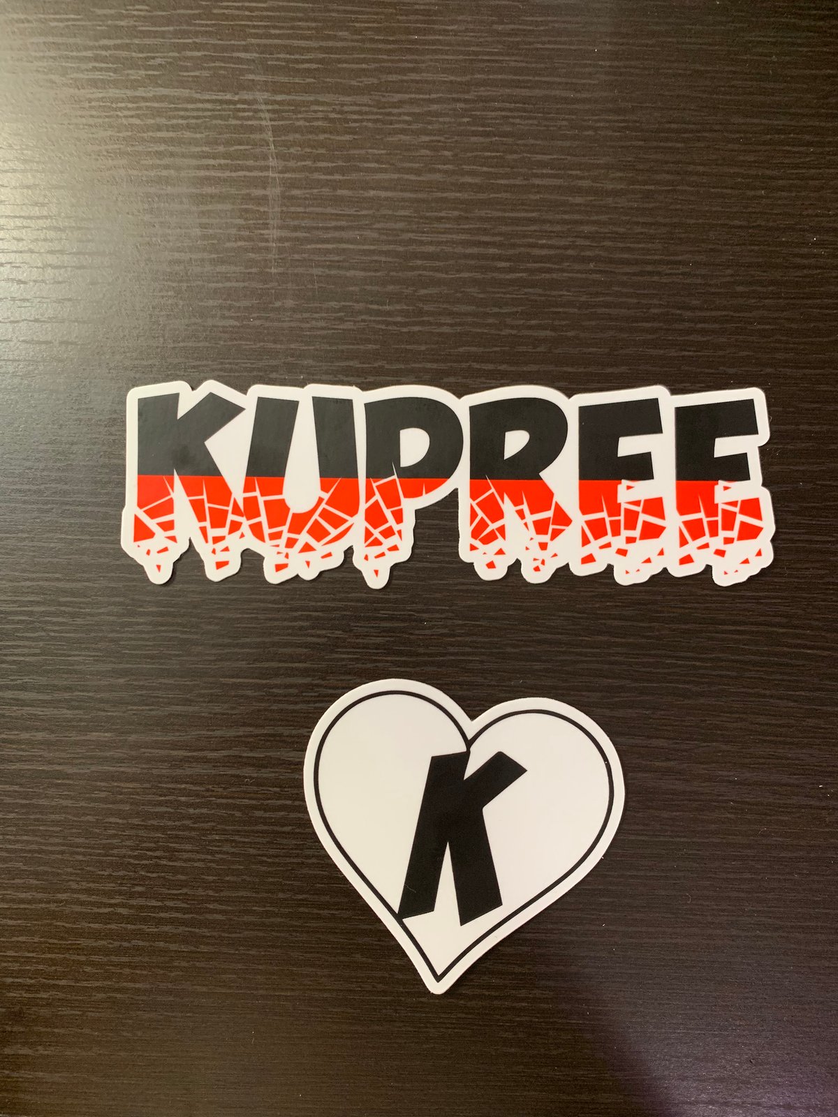 Image of BOX LOGO AND HEART LOGO STICKERS