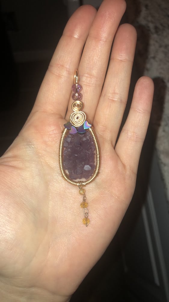 Image of Amethyst cluster pendant 