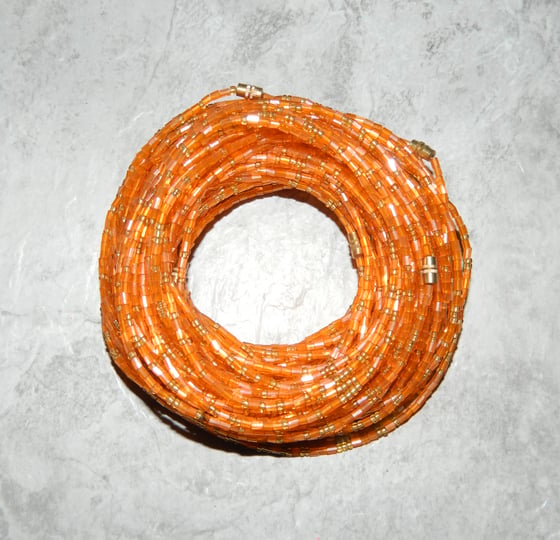 Image of Orange and Gold Jewel Waistbead 