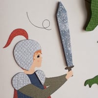 Image 3 of CADRE ENFANT *Le chevalier & le dragon*