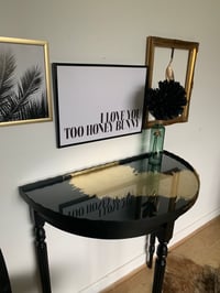 Image 4 of Black & Gold half moon table
