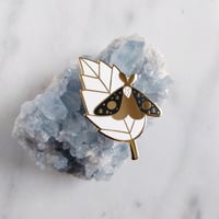 Image 1 of Resting Moth Enamel Pin