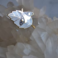 Image 5 of Resting Moth Enamel Pin