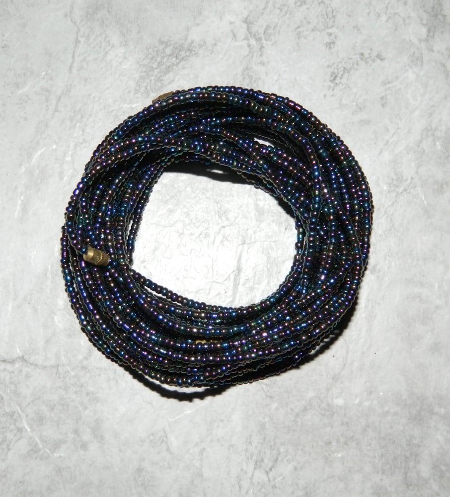 Image of Blue Metallic Waistbead 