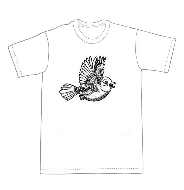 Flying Robin wings UP T-shirt (A3)**FREE SHIPPING**