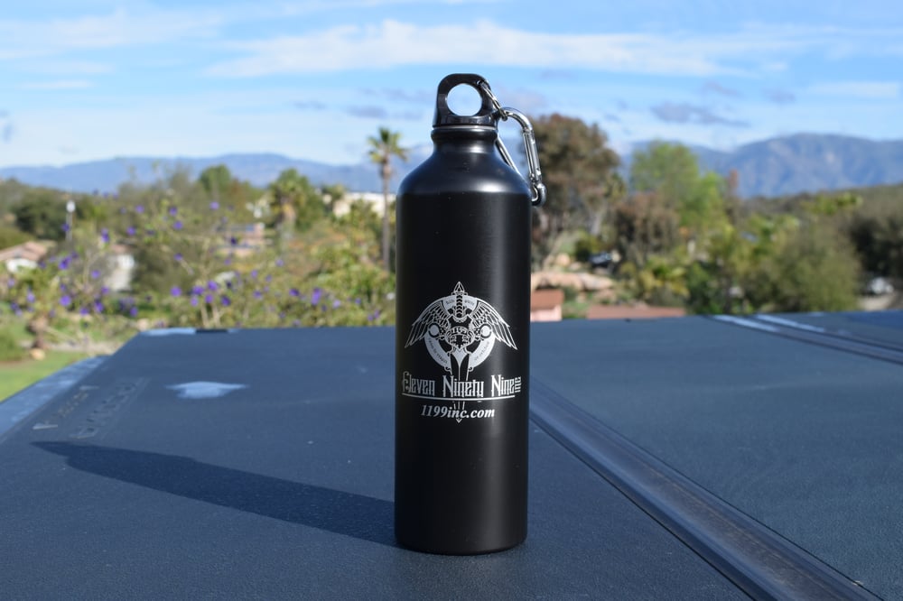 Image of 24 Oz. Black Aluminum Sports Bottle