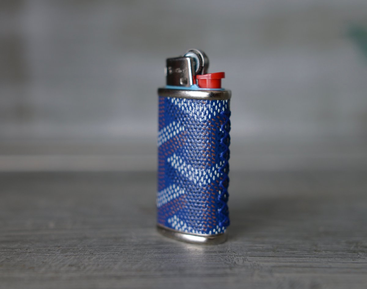 Designer Lighter Case - Goyard - Teal