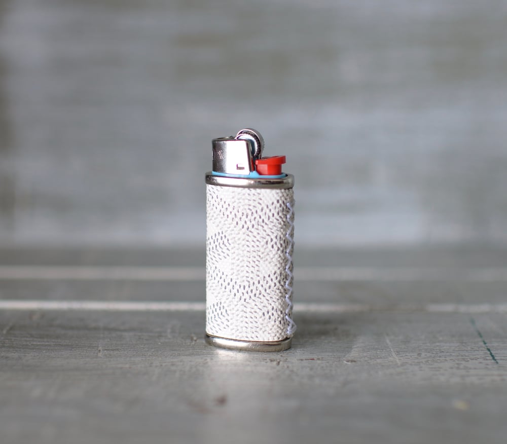 Image of Goyard Mini Lighter Case (White)