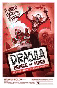 "DRACULA: PRINCE OF MARS" signed poster