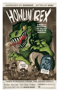 Image of "HOWLIN' REX" signed poster