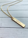 Gold Vertical Bar Necklace