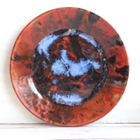 Image 2 of Art Pottery Plate with Abstract Design, Contemporary Dinner Plate, Made in USA