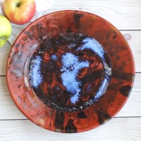 Image 3 of Art Pottery Plate with Abstract Design, Contemporary Dinner Plate, Made in USA