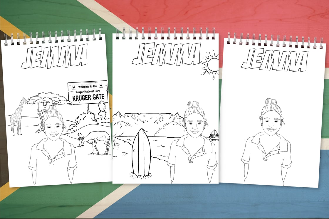 Image of Custom colouring and exercise book 'South African Edition'
