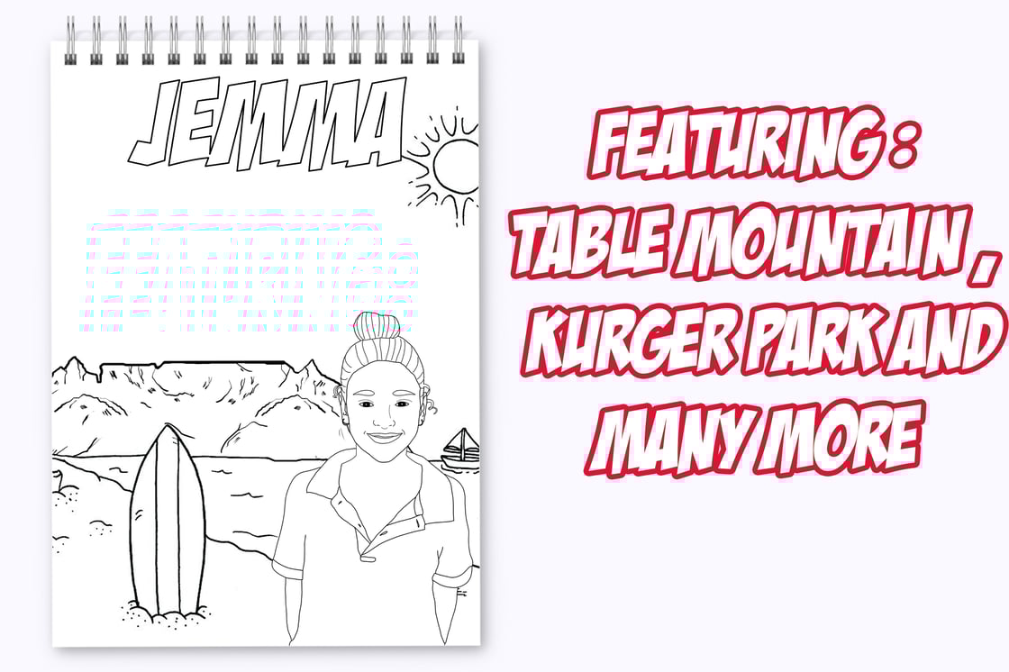 Image of Custom colouring and exercise book 'South African Edition'