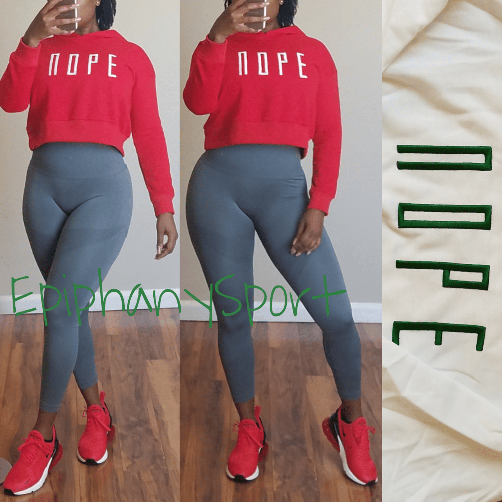 Image of The "Nope" Cropped Hoodie