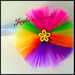 Image of Rainbow tutu with matching hair bow 