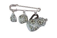 Image 2 of silver spotty kilt pin