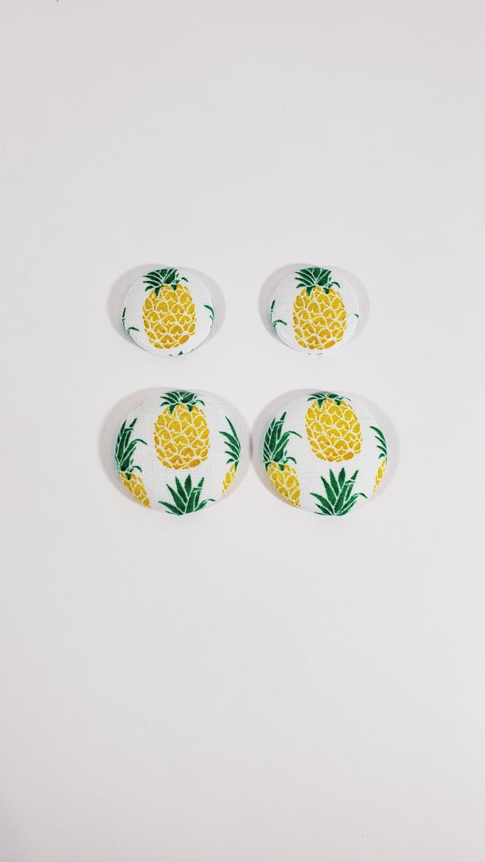 Image of Pineapple Button Earrings & Ring