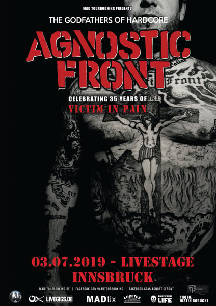 Image of Agnostic Front - 35 Years of Victim in Pain  - presented by ART.ill-ery Productions
