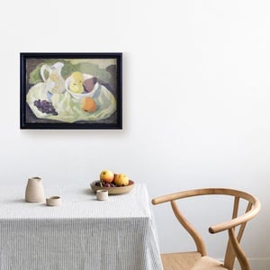 Image of 1950, Still Life, 'Jug and Fruit,' Barbara Konstan