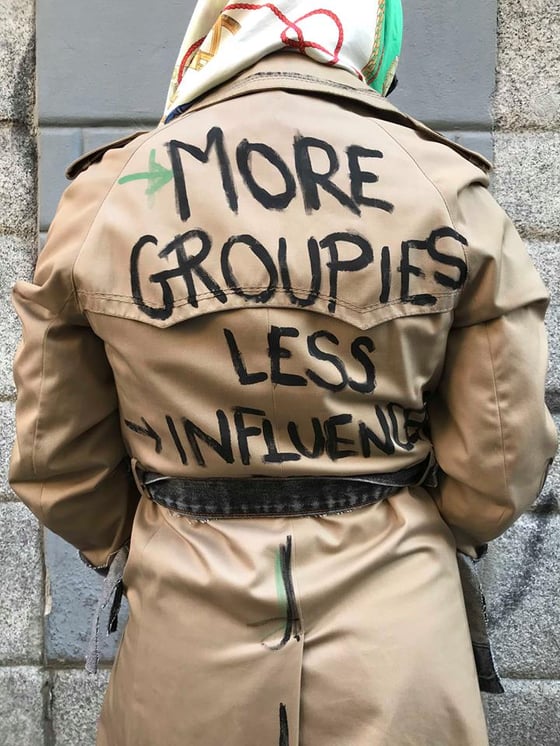Image of MORE GROUPIES LESS INFLUENCER TRENCH