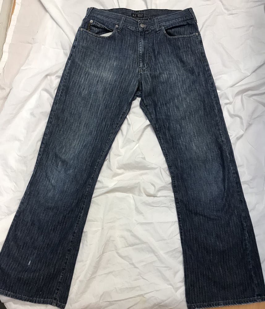 Image of AJ/Armani Mens Jeans with Frayed Hems