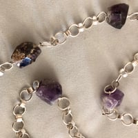 Image 4 of Amethyst stones on Silver chain