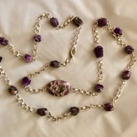 Image 5 of Amethyst stones on Silver chain