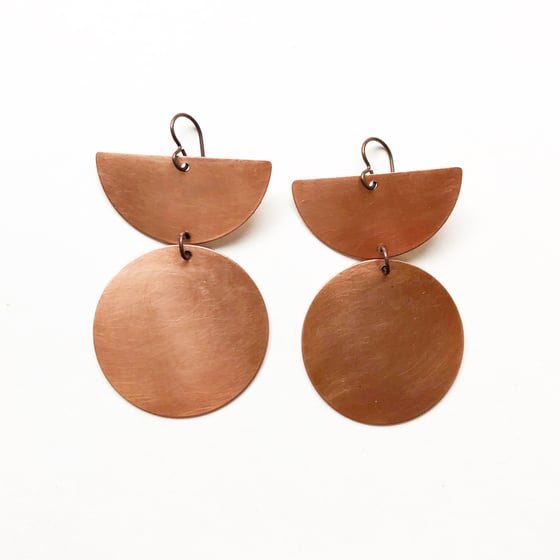 Image of Raw Copper Earrings