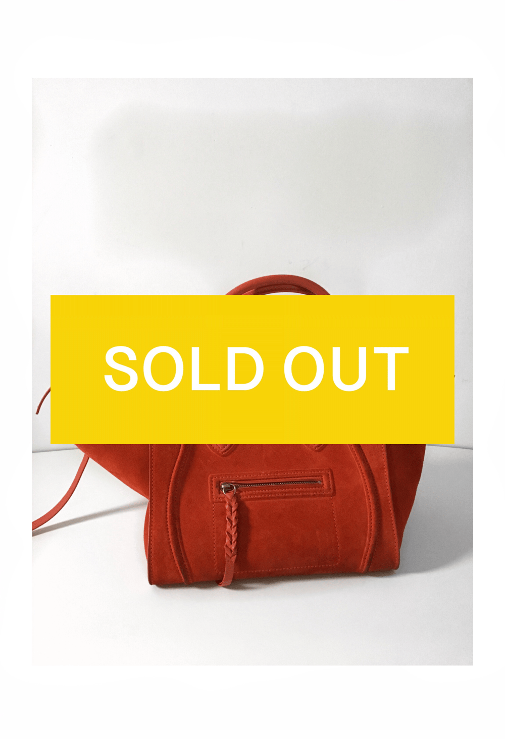 Image of CELINE ORANGE SUEDE PHANTOM BAG 