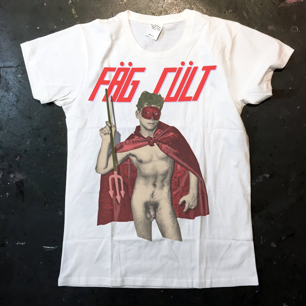 Image of Fag Cult Devil Boy T / White or Pink 