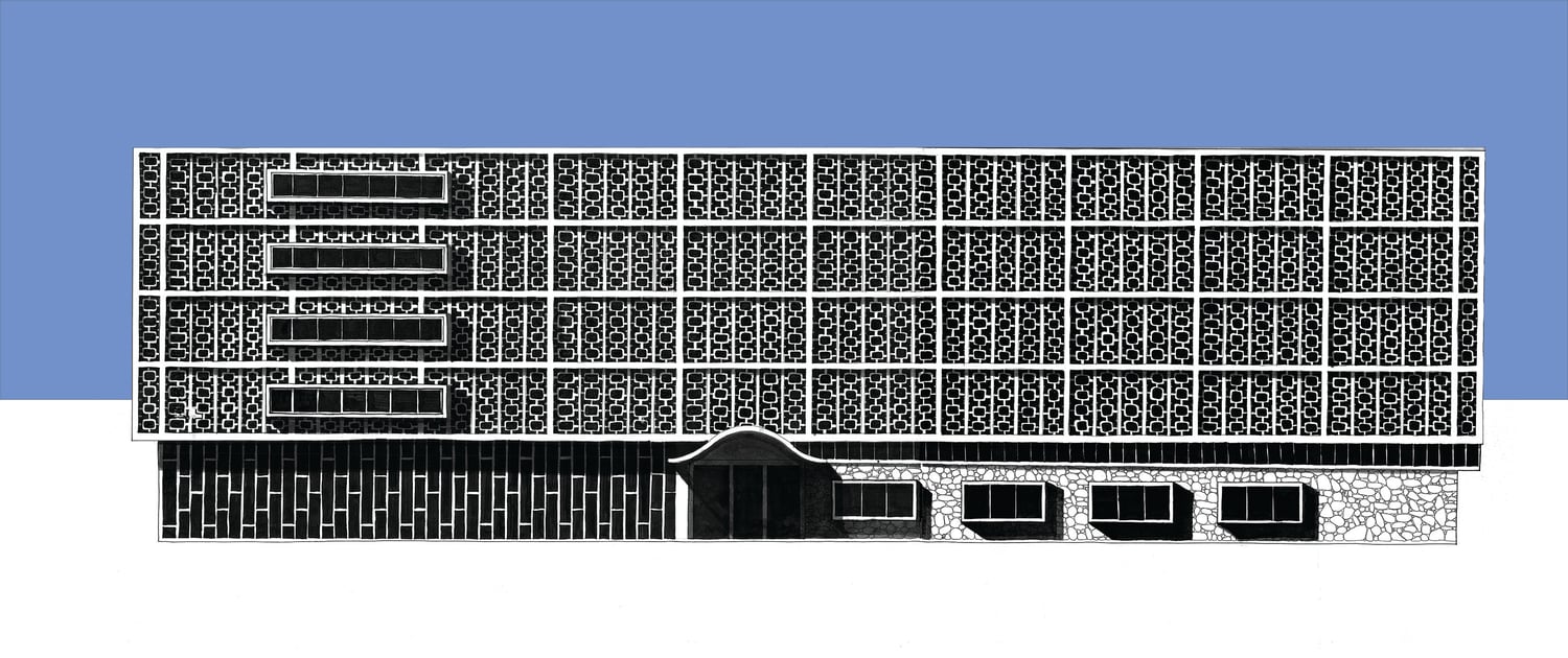 Image of Ibadan University Kenneth Dike Library Elevation