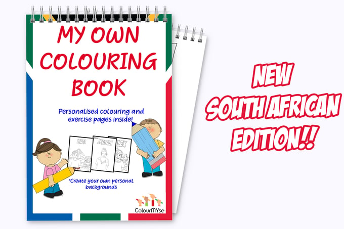 Image of Custom colouring and exercise book 'South African Edition'