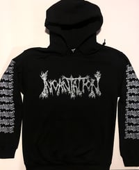 Image 2 of Incantation " Rotting " Hoodie with Sleeve Prints