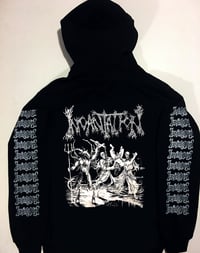 Image 3 of Incantation " Blasphemous " Hoodie with sleeve prints