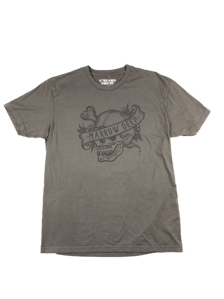 Image of GREY BLIND SKULL TEE