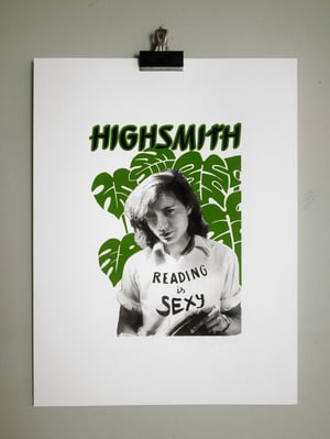 Image of READING IS SEXY - PATRICIA HIGHSMITH screenprint