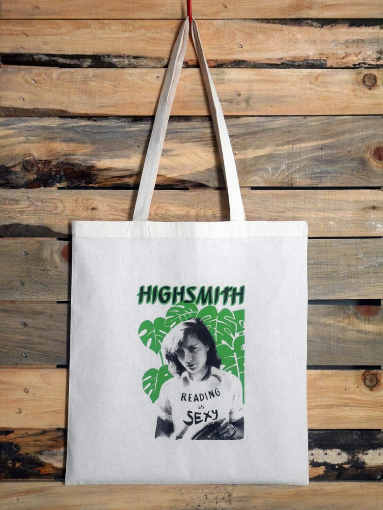 Image of READING IS SEXY - PATRICIA HIGHSMITH tote bag