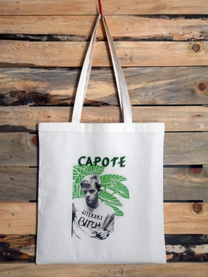 Image of LITERARY BITCH - TRUMAN CAPOTE tote bag