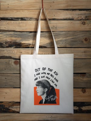 Image of SYLVIA PLATH tote bag