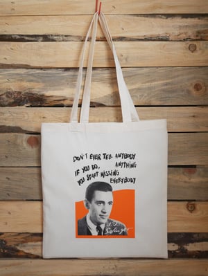 Image of J. D. SALINGER tote bag